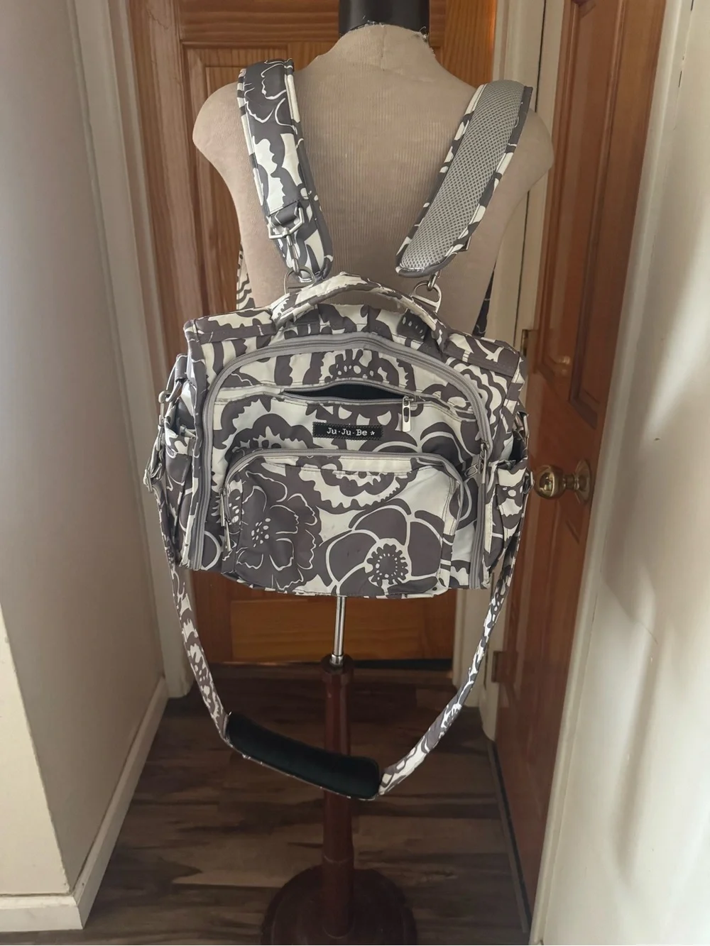 Ju-Ju-Be Floral Shoulder and Backpack Diaper Bag